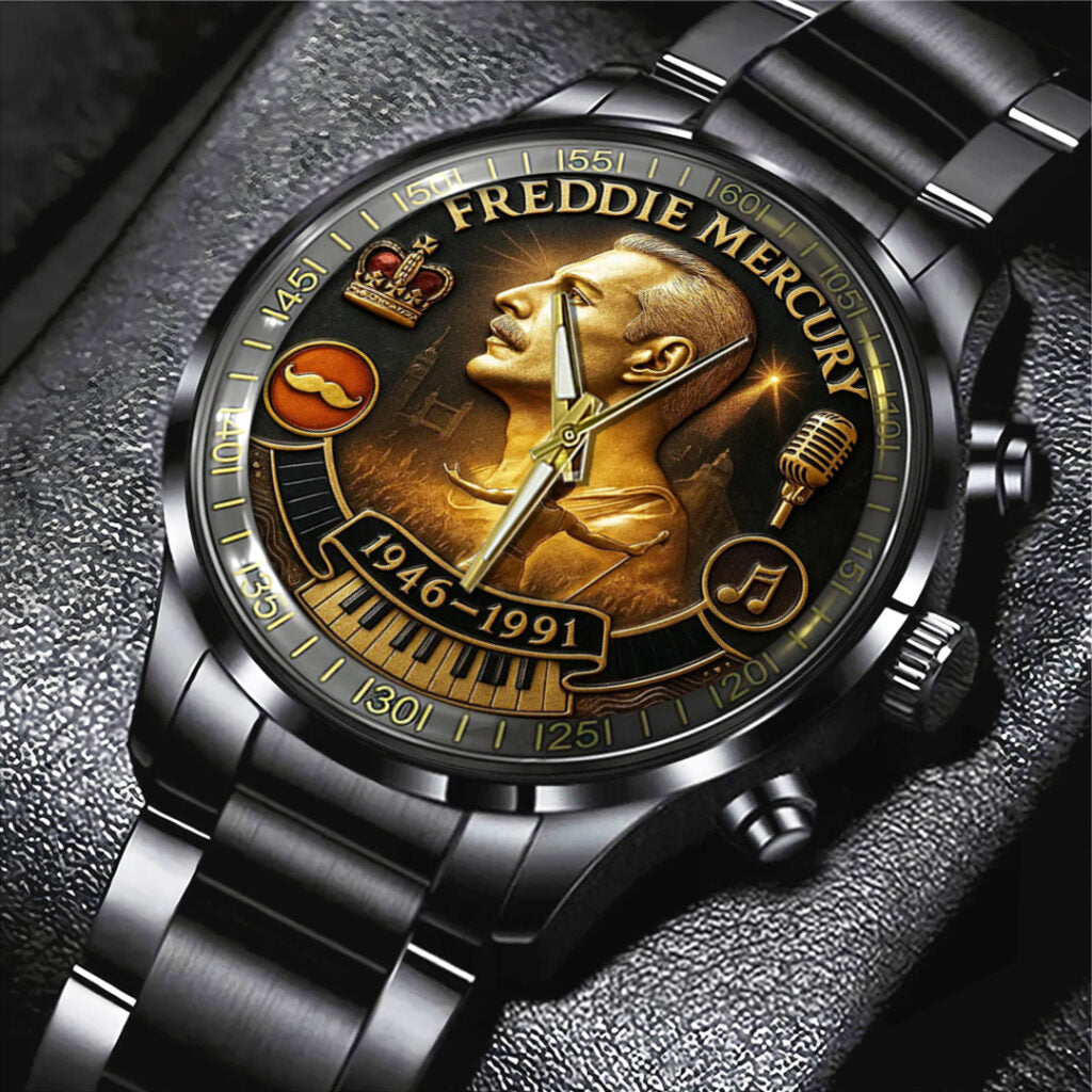 Freddie Mercury Black Stainless Steel Watch - TANTN19410