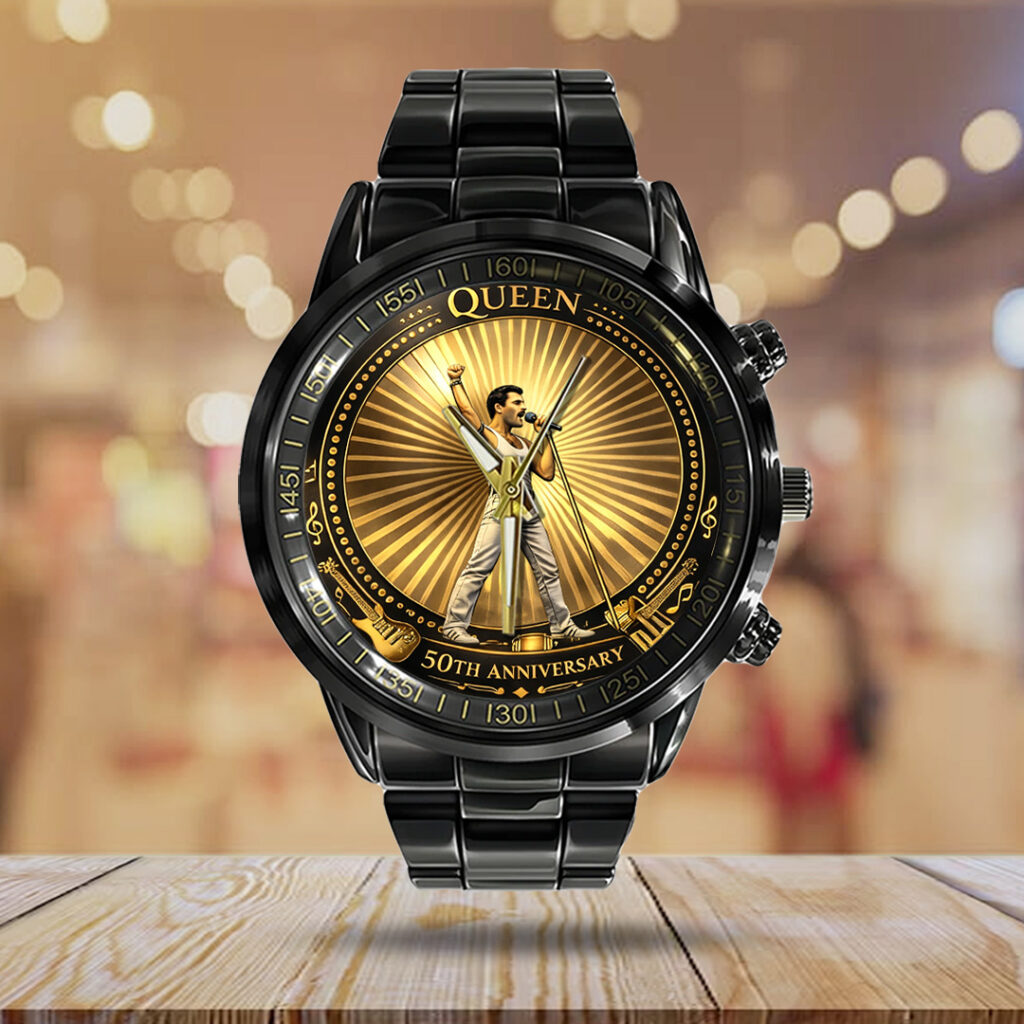Freddie Mercury 50th Anniversary Black Stainless Steel Watch - TANTN19769
