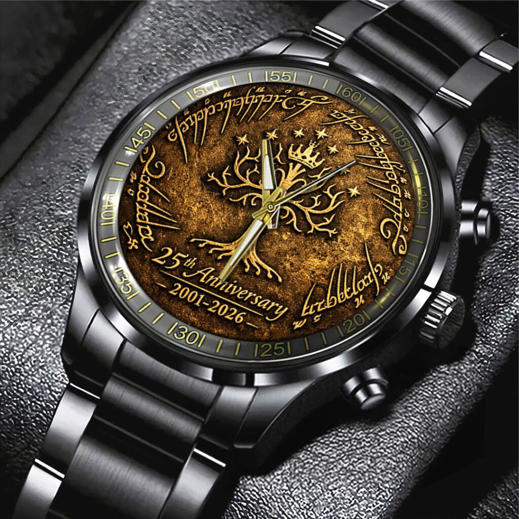 The Lord of the Rings 25th Anniversary Black Stainless Steel Watch - TANTN20363