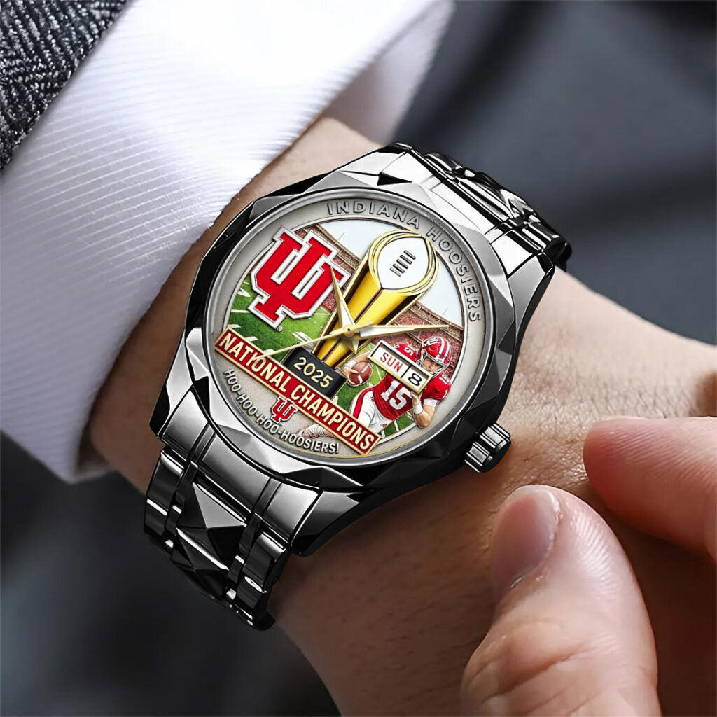 Indiana Hoosiers Football 2025 National Champions Alloy Luxury Quartz Watch - TANTN20467