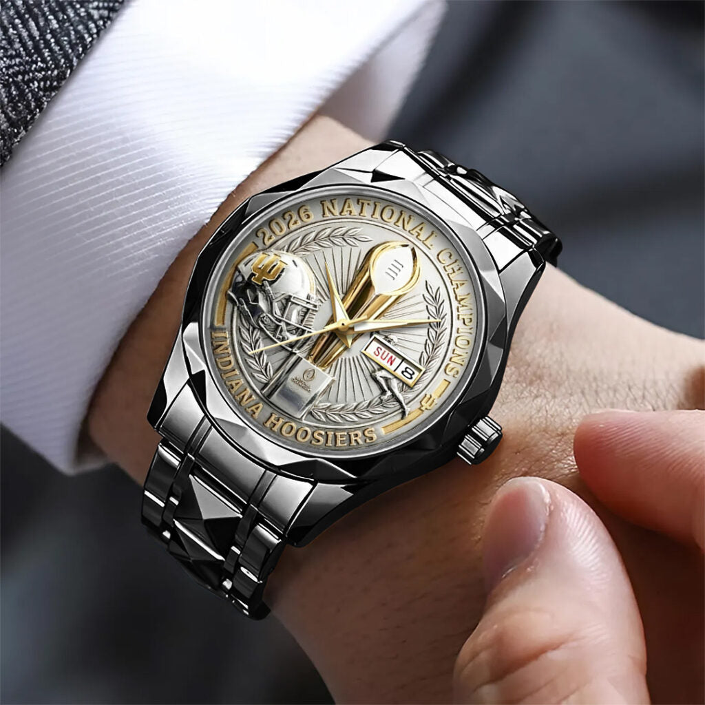 Indiana Hoosiers Football 2025 National Champions Alloy Luxury Quartz Watch - TANTN20478
