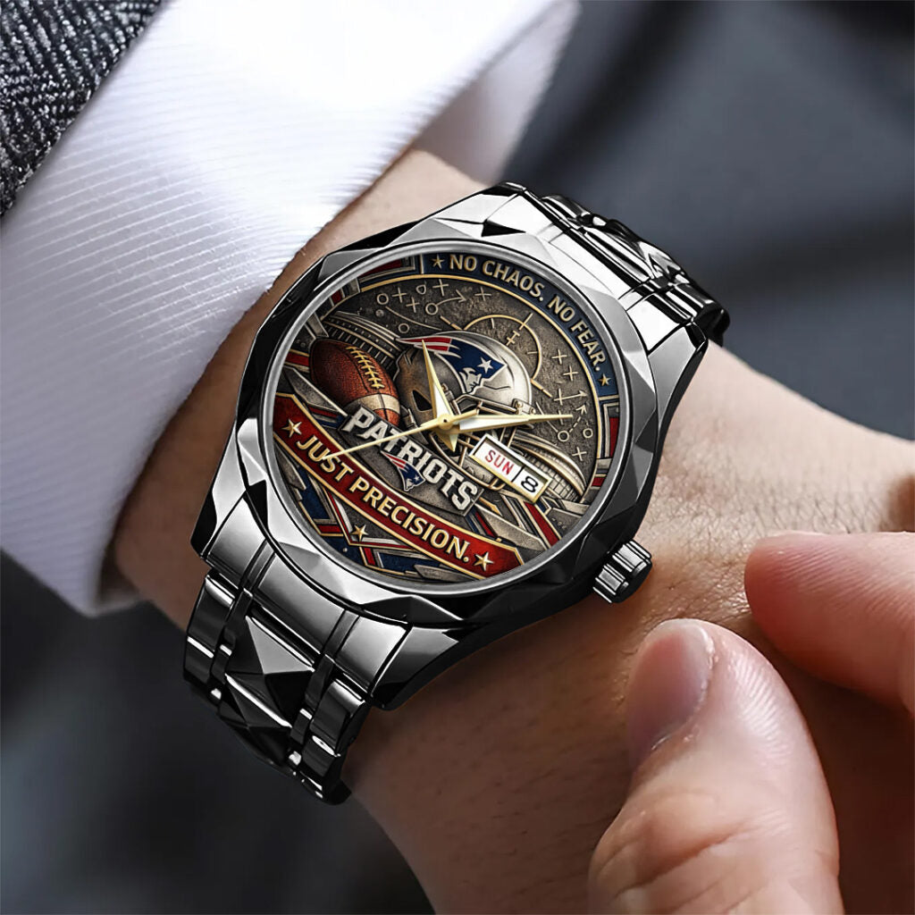 New England Patriots 2025 AFC Champions Alloy Luxury Quartz Watch - TANTN20712