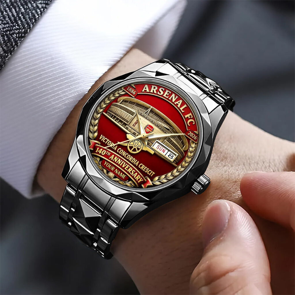 Personalized Arsenal FC 140th Anniversary Alloy Luxury Quartz Watch - TANTN20760