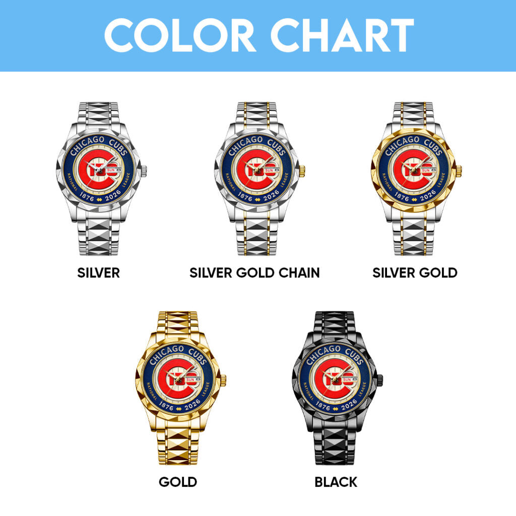 Chicago Cubs 150th Anniversary Alloy Luxury Quartz Watch - TANTN21330
