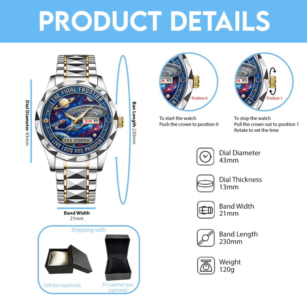 Star Trek 60th Anniversary 2026 Alloy Luxury Quartz Watch - TANTN21386