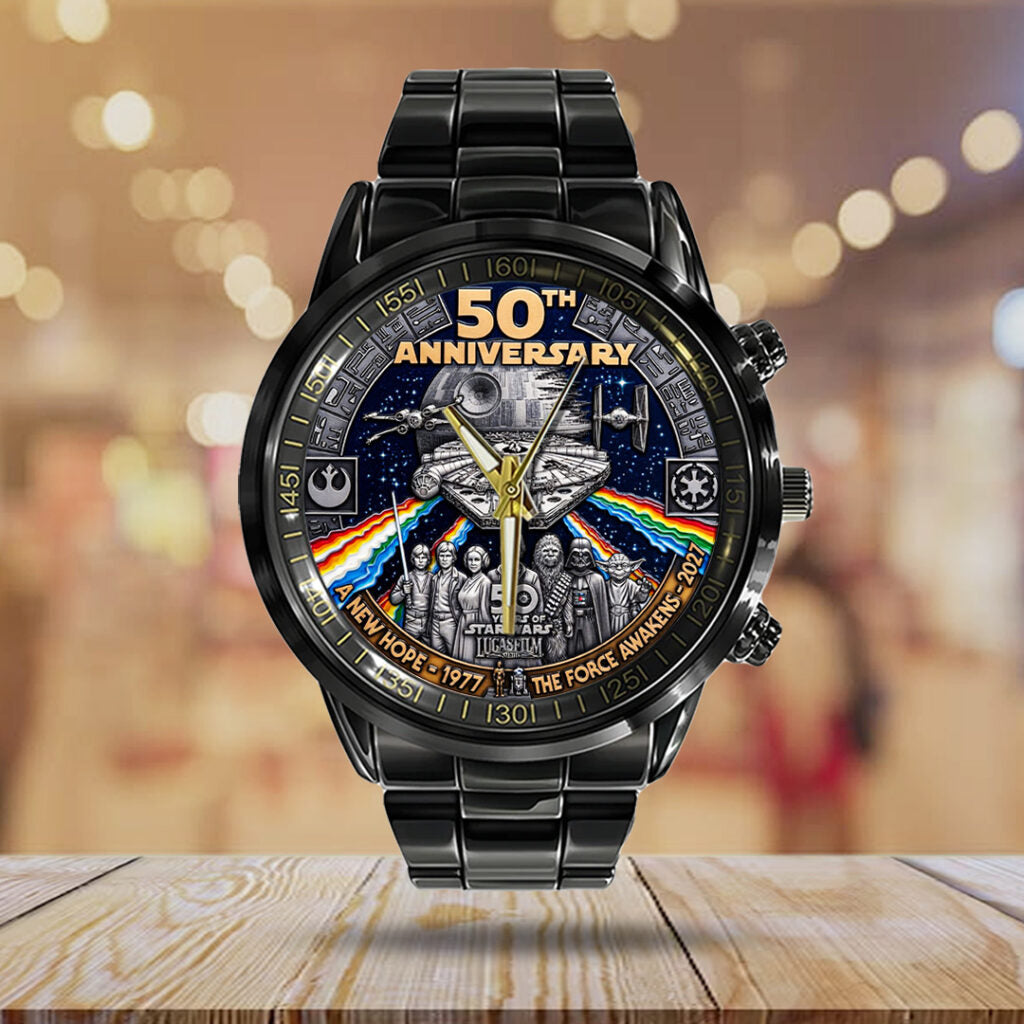 Star Wars 50th Anniversary Black Stainless Steel Watch - TANTN21523