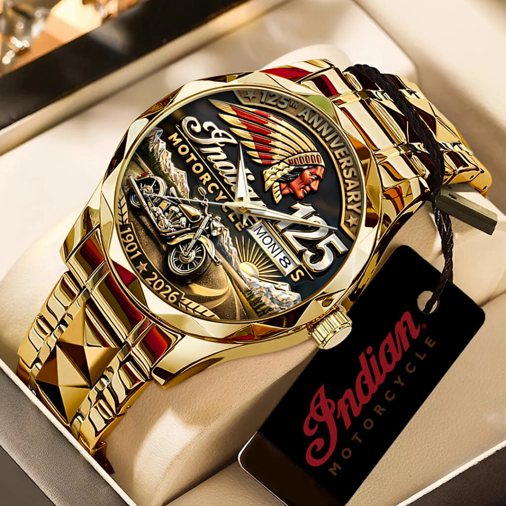 Indian Motorcycle 125th Anniversary Alloy Luxury Quartz Watch - TANTN21653