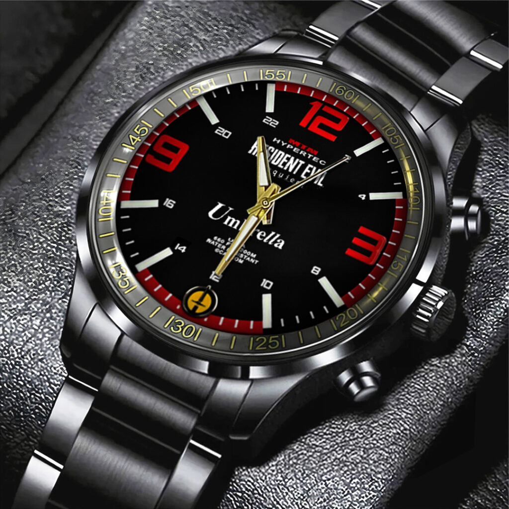 Resident Evil Requiem Black Stainless Steel Watch - TANTN22226