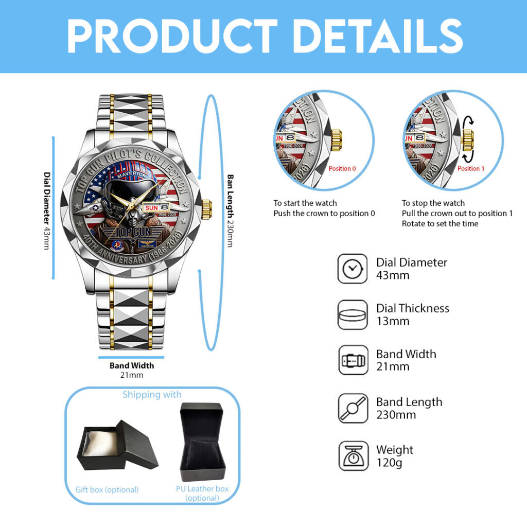 Top Gun 40th Anniversary 2026 Alloy Luxury Quartz Watch - TANTN22496