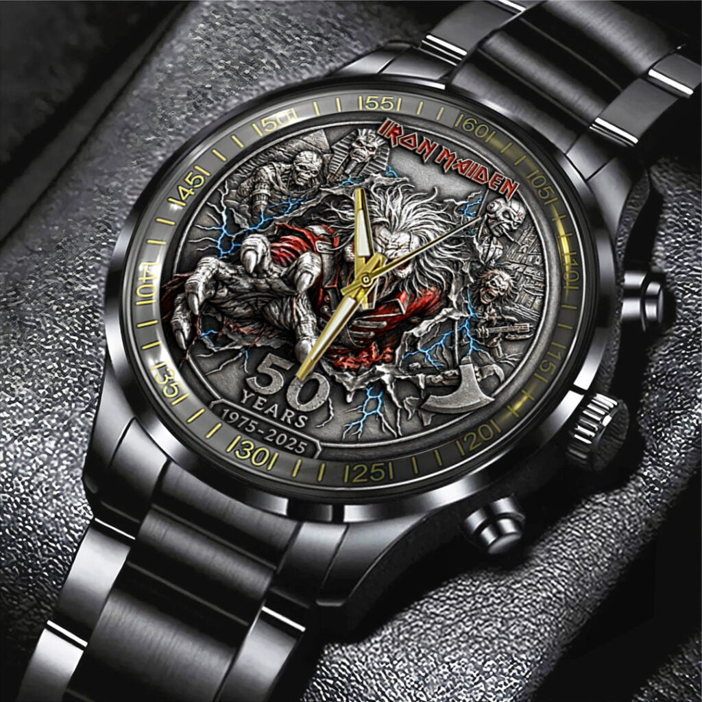 Iron Maiden 50th Anniversary Black Stainless Steel Watch - TANTN22857