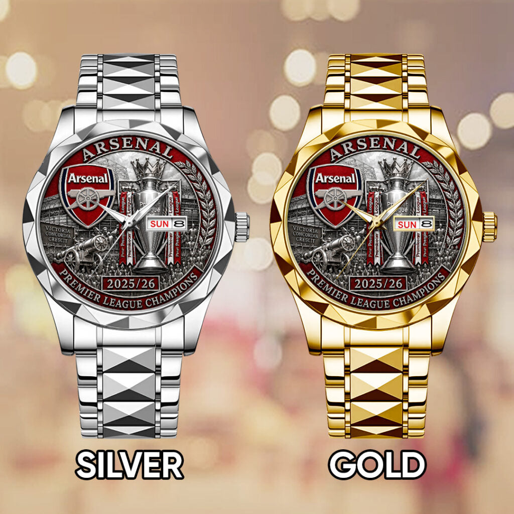 Arsenal FC Premier League Champions 25/26 Alloy Luxury Quartz Watch - TANTN23116