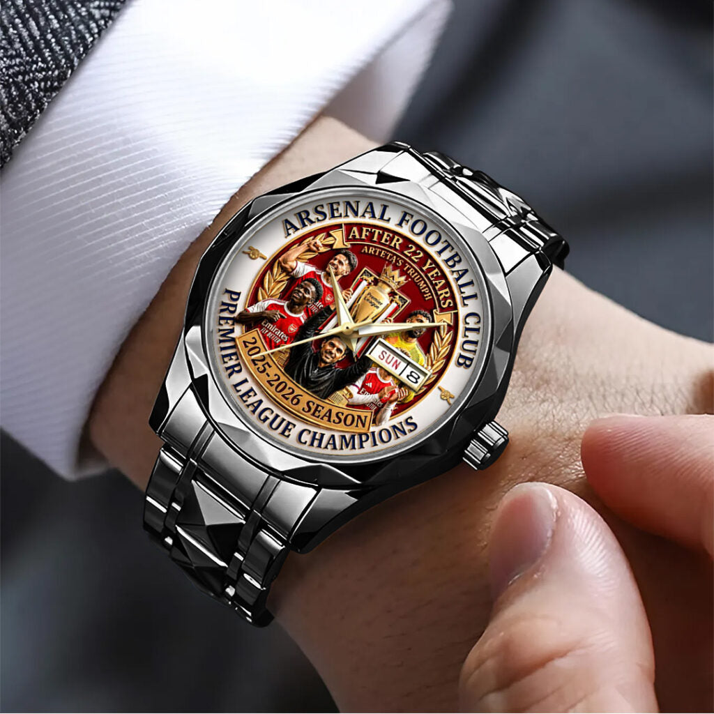 Arsenal FC Premier League Champions 25/26 Alloy Luxury Quartz Watch - TANTN23167