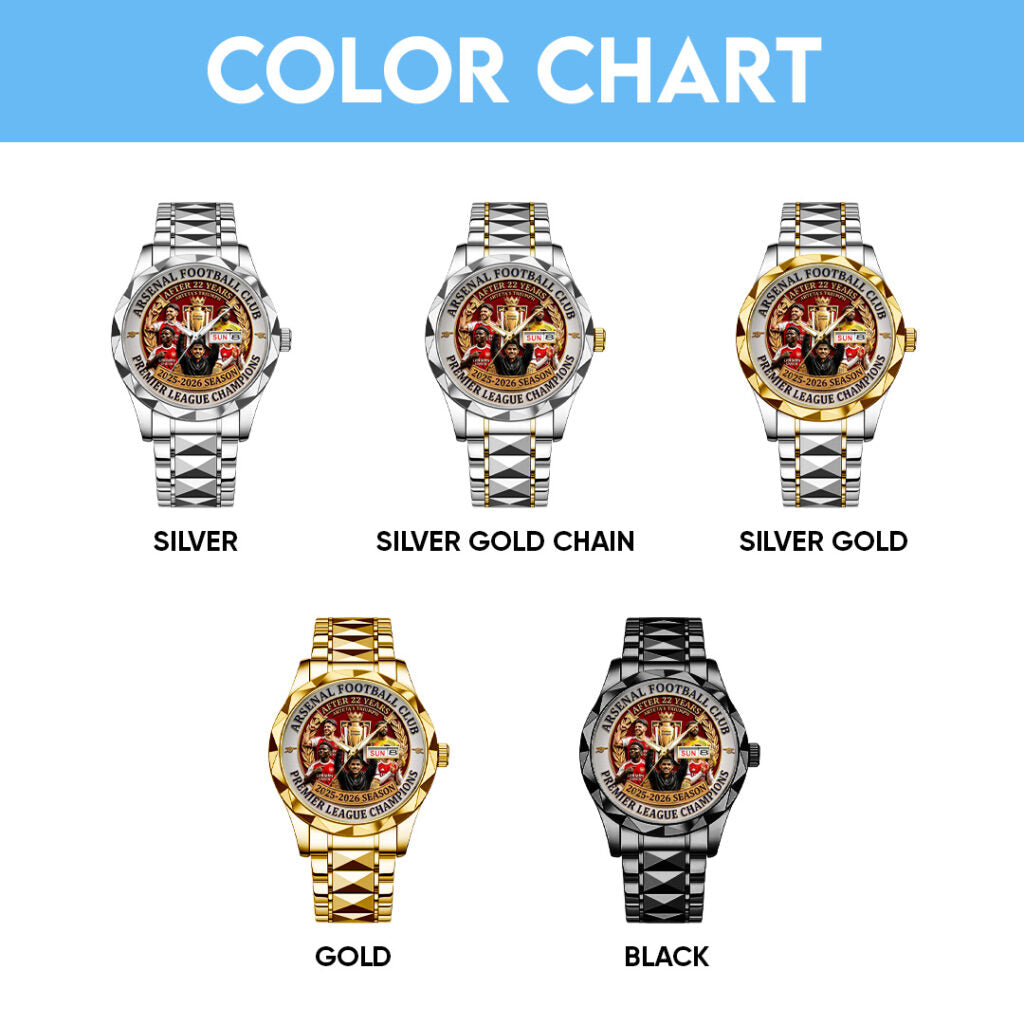 Arsenal FC Premier League Champions 25/26 Alloy Luxury Quartz Watch - TANTN23167