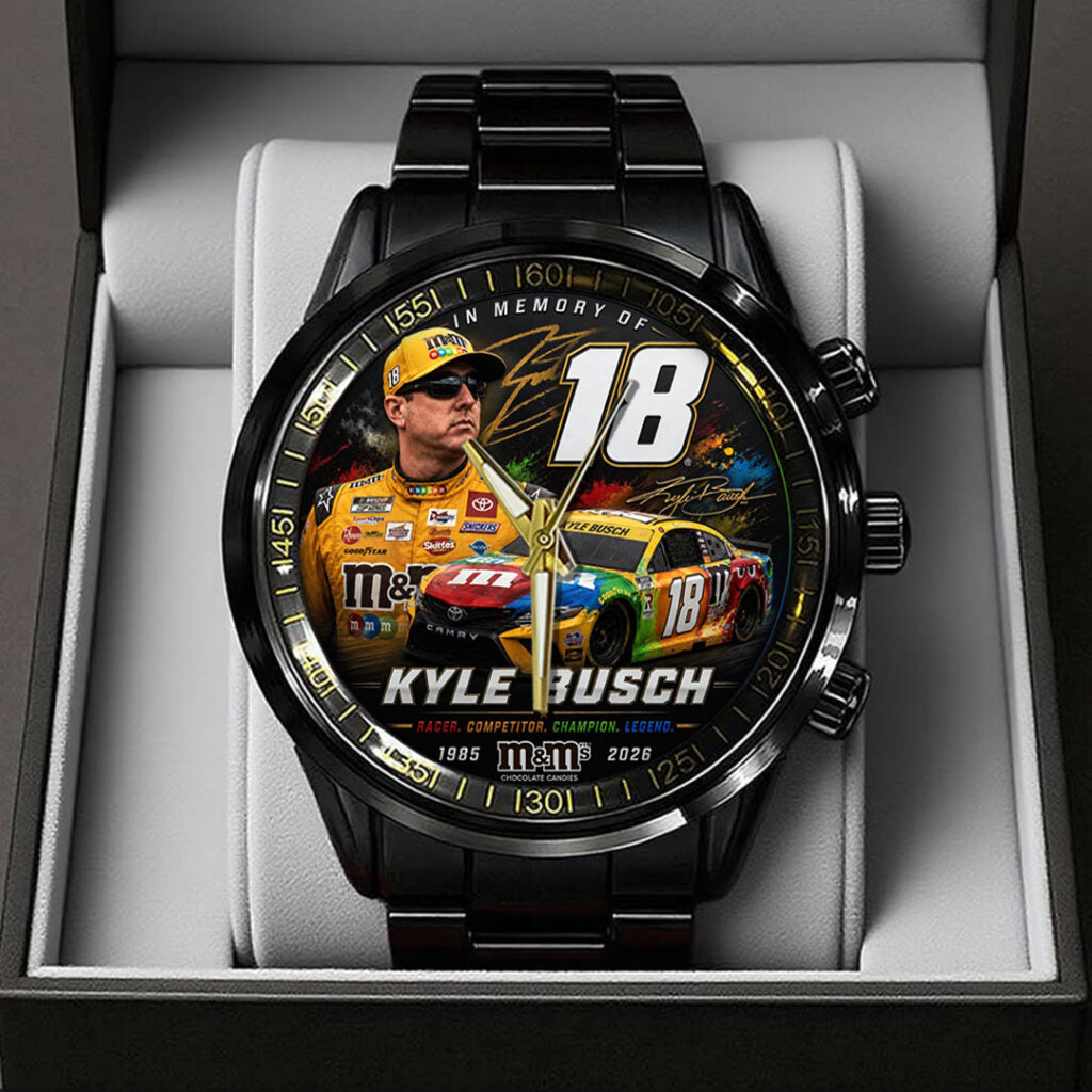 Kyle Busch Black Stainless Steel Watch - TANTN23207