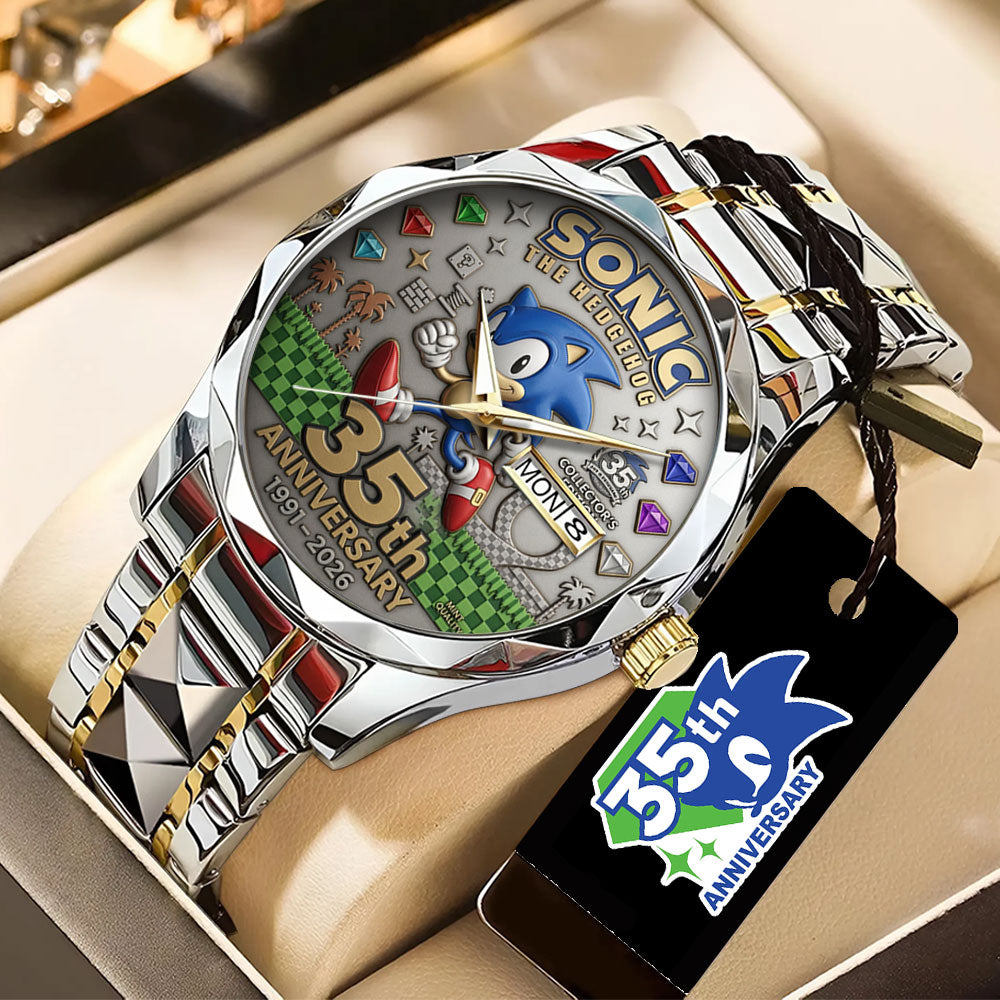 Sonic the Hedgehog 35th Anniversary Alloy Luxury Quartz Watch - TANTN23988
