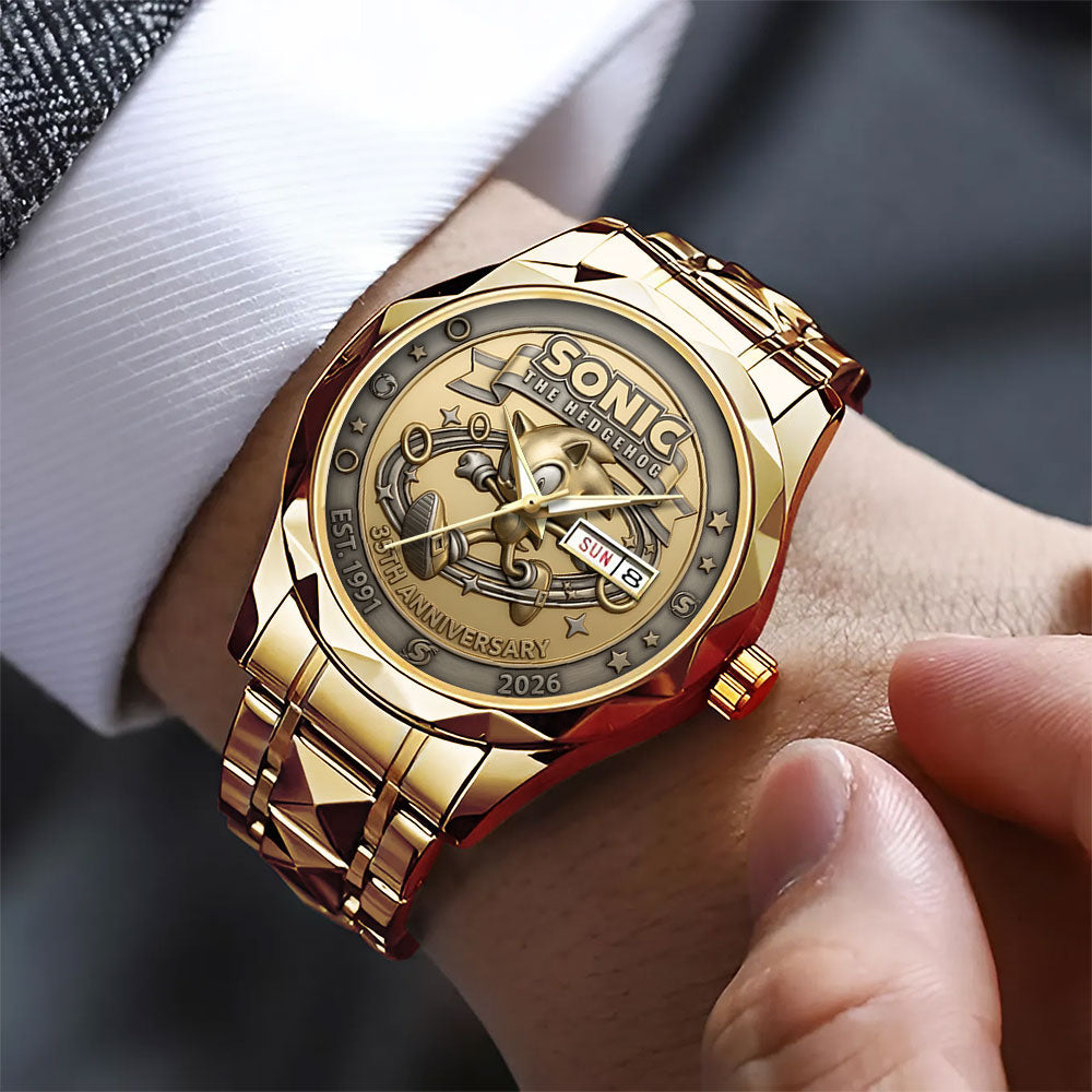 Sonic the Hedgehog 35th Anniversary Alloy Luxury Quartz Watch - TANTN23991