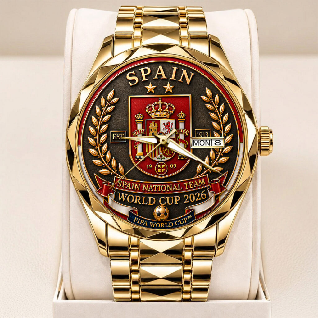 Spain National Team 2026 FIFA World Cup Champions Alloy Luxury Quartz Watch - TANTN24399