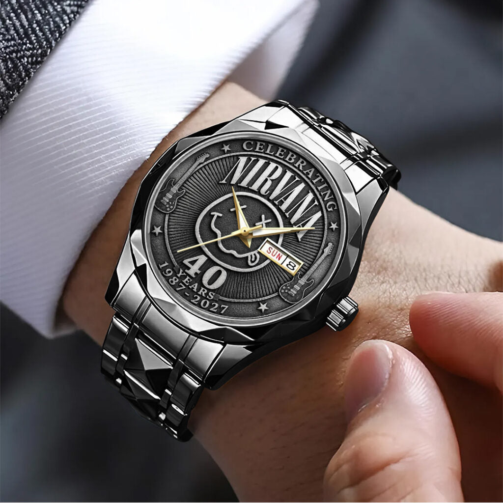 Nirvana 40th Anniversary Alloy Luxury Quartz Watch - TANTN24639