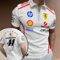 Lewis Hamilton x Scuderia Ferrari Monza Grand Prix 2026 Zip Polo Shirt – TANTN25300