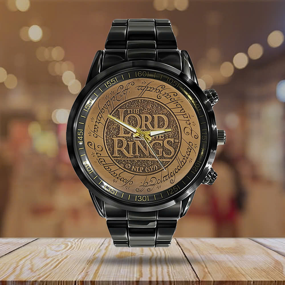 The Lord of the Rings Black Stainless Steel Watch - TMTHU2610