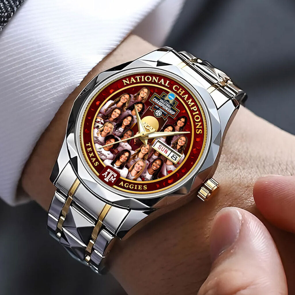 Texas A&M 2025 Women’s Volleyball National Champions Alloy Luxury Quartz Watch - HOATT15365