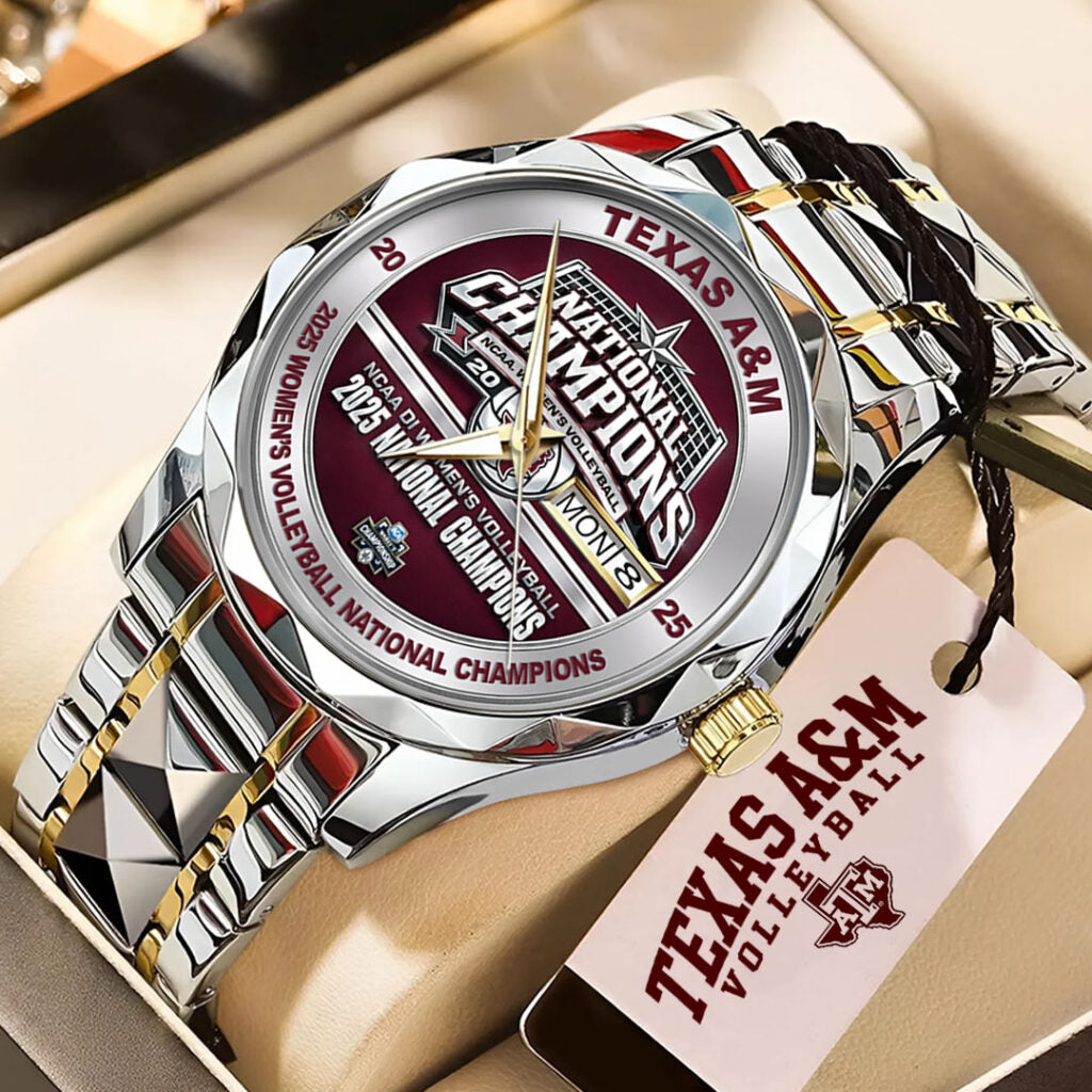 Texas A&M 2025 Women’s Volleyball National Champions Alloy Luxury Quartz Watch - TMTHU2828