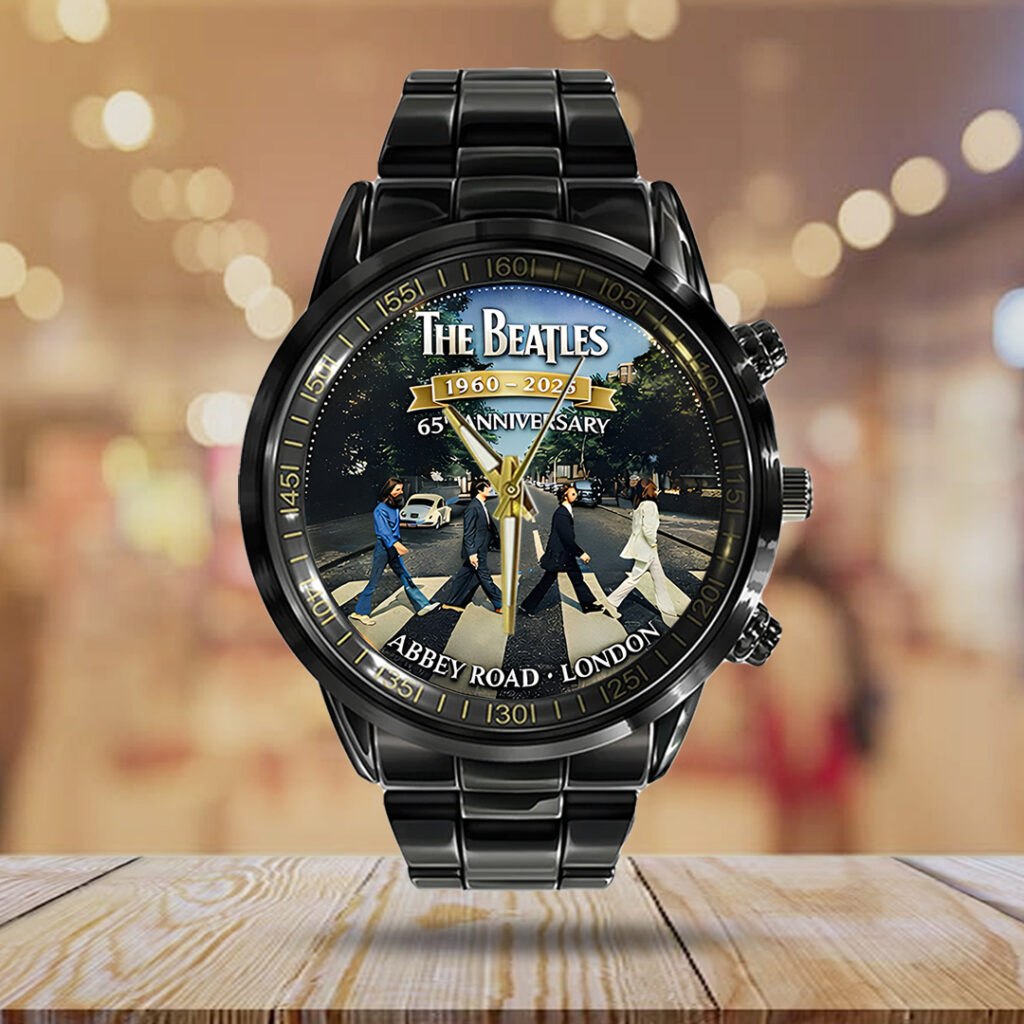 The Beatles 65th Anniversary Black Stainless Steel Watch - TANTN19761