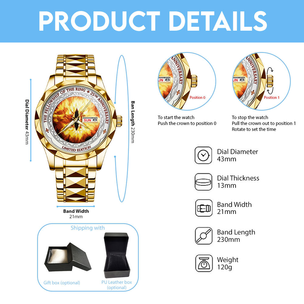 The Lord Of The Rings 25th Anniversary Alloy Luxury Quartz Watch - TMTHU2766