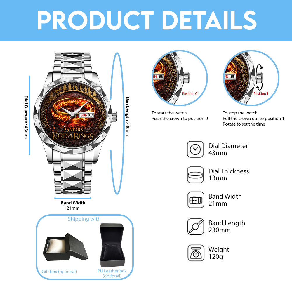 The Lord Of The Rings 25th Anniversary Alloy Luxury Quartz Watch - TANTN20364