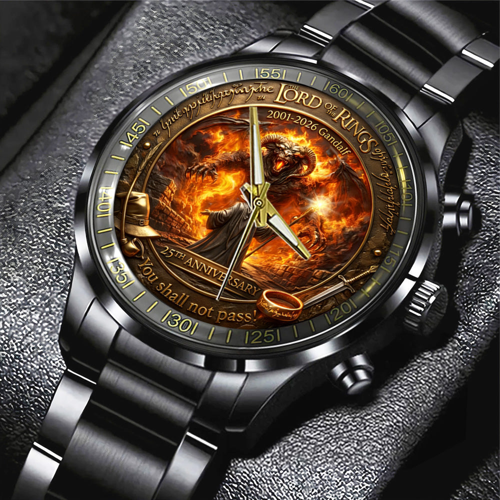 The Lord of the Rings 25th Anniversary Black Stainless Steel Watch - TANTN19852