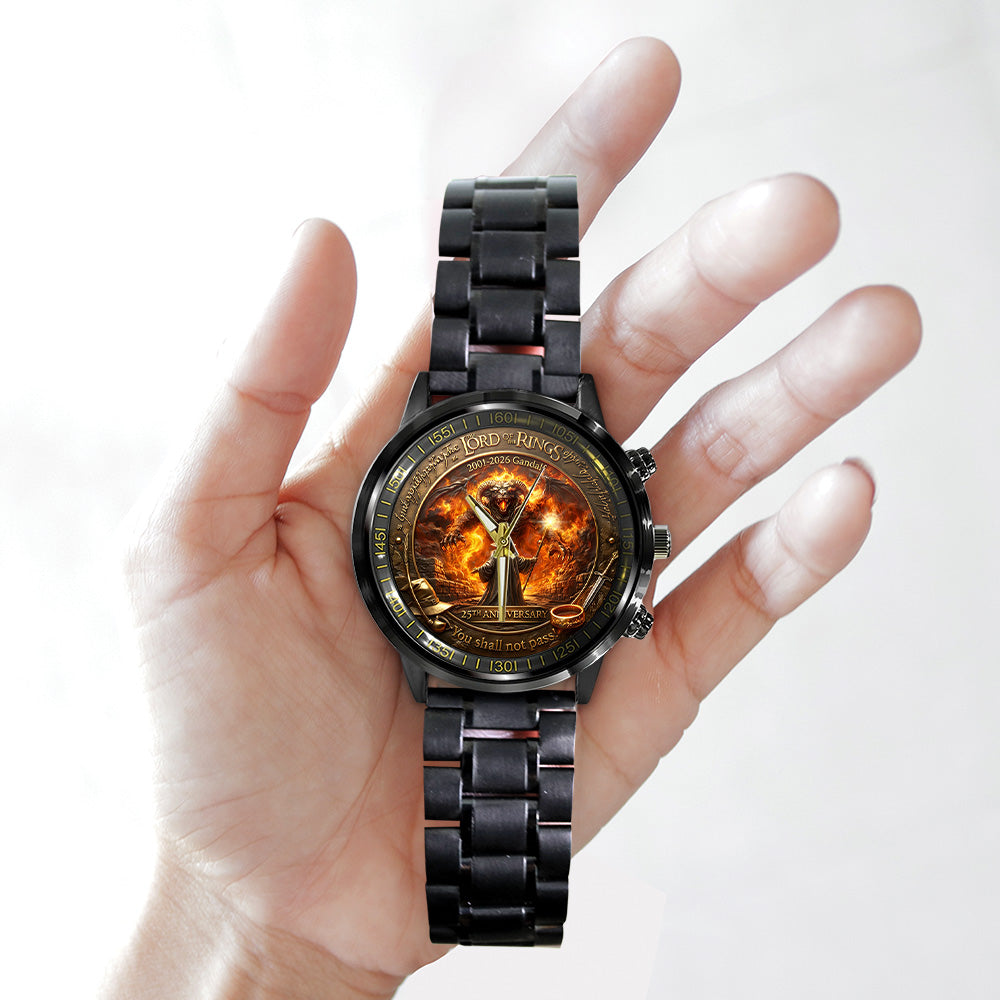 The Lord of the Rings 25th Anniversary Black Stainless Steel Watch - TANTN19852