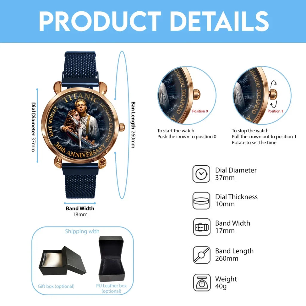 Titanic 30th Anniversary Mesh Strap Quartz Watch - HOATT20775