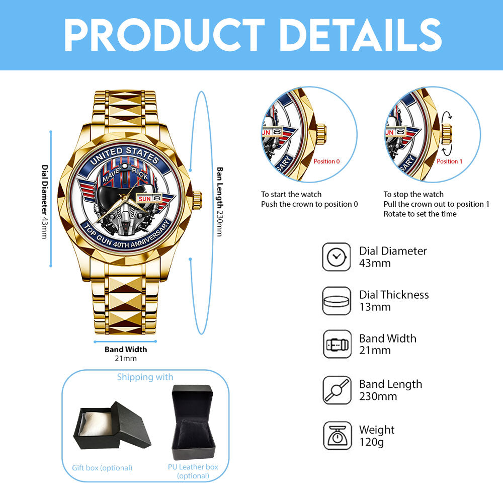 Top Gun 40th Anniversary 2026 Alloy Luxury Quartz Watch - TMTHU2872