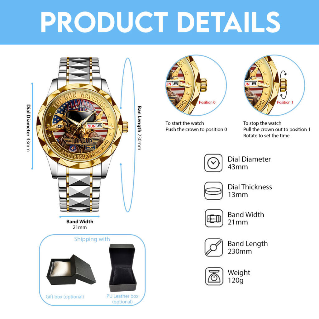 Top Gun 40th Anniversary Alloy Luxury Quartz Watch - HOATT17700