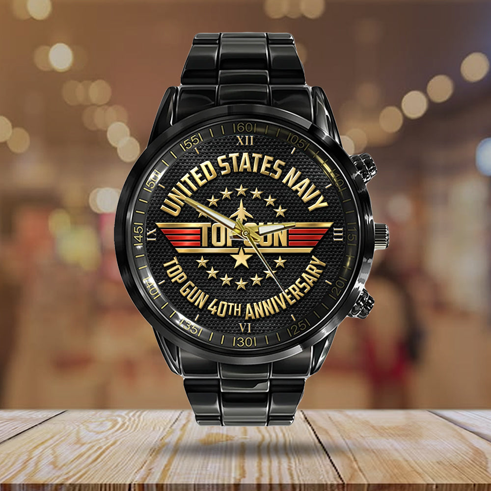 Top Gun 40th Anniversary Black Stainless Steel Watch - TMTHU2977