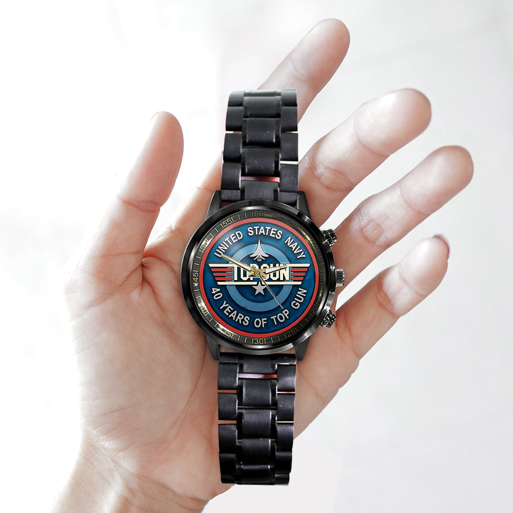 Top Gun 40th Anniversary Black Stainless Steel Watch - TMTHU3003