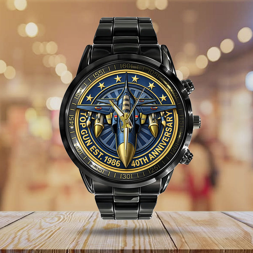 Top Gun 40th Anniversary 2026 Black Stainless Steel Watch - TMTHU2798
