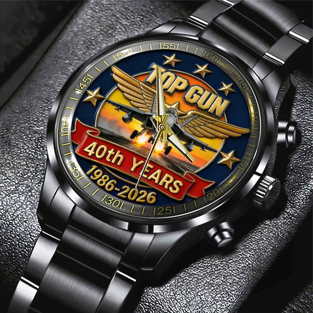 Top Gun 40th Anniversary 2026 Black Stainless Steel Watch - TANTN19782
