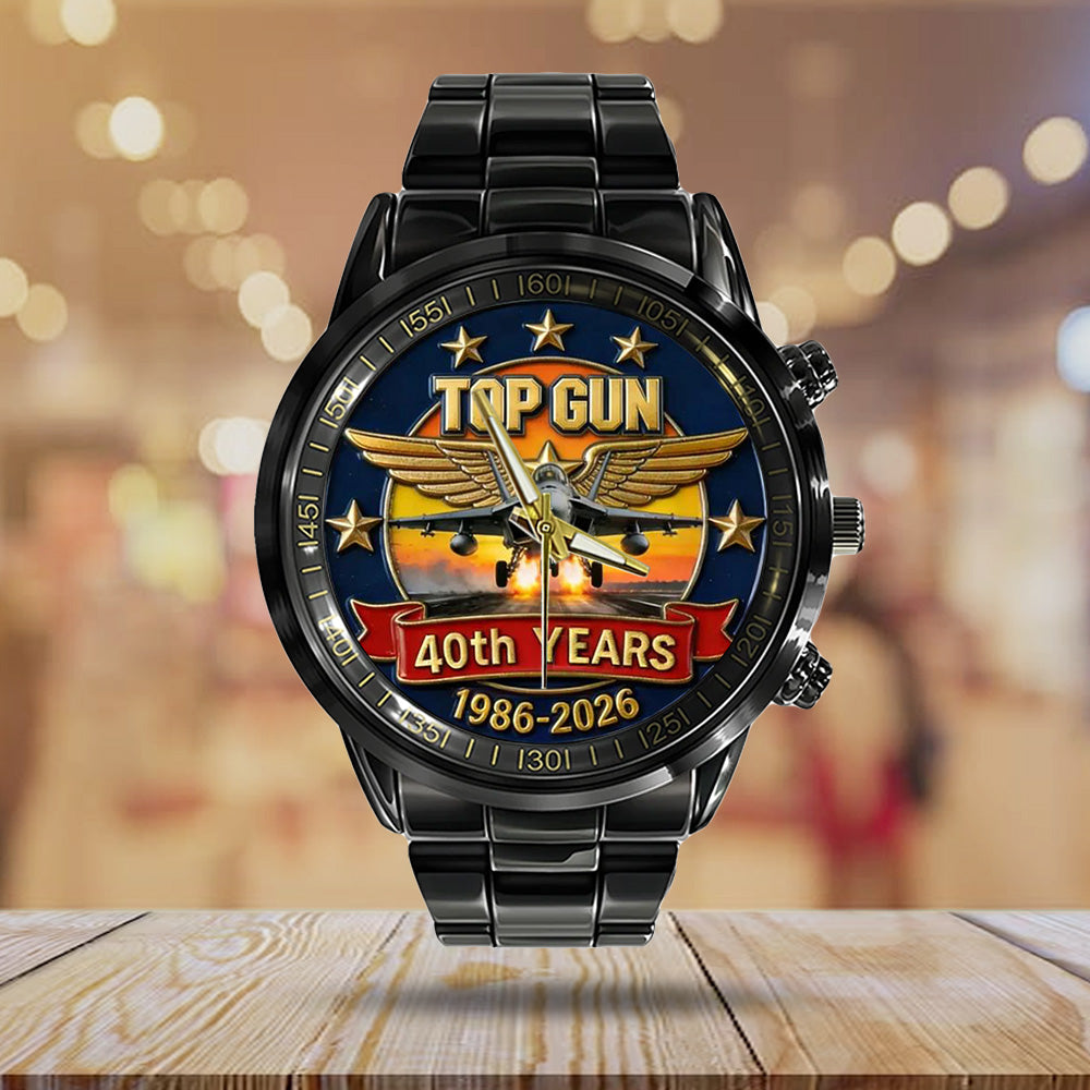 Top Gun 40th Anniversary 2026 Black Stainless Steel Watch - TANTN19782
