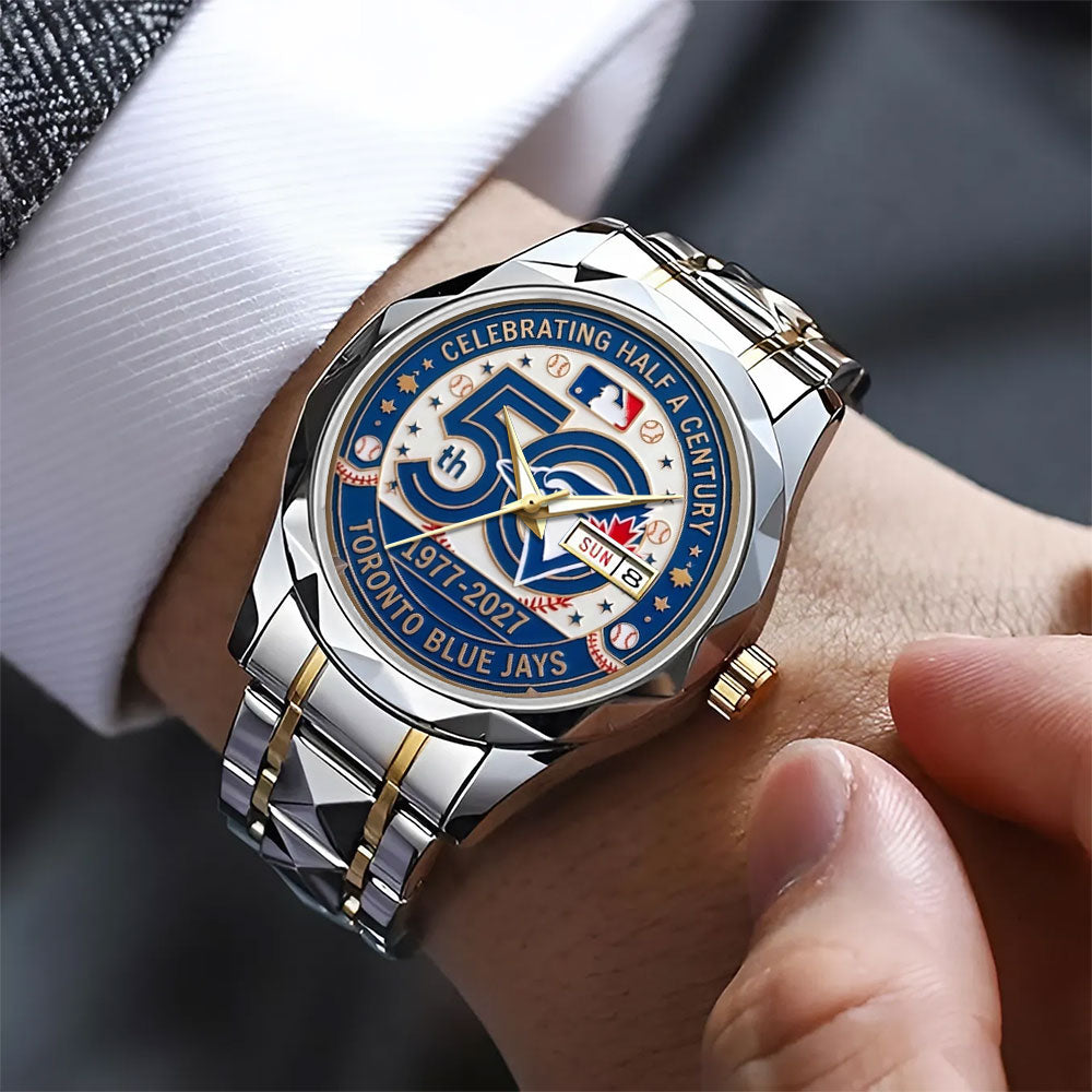 Toronto Blue Jays 50th Anniversary Alloy Luxury Quartz Watch - MAITM15030