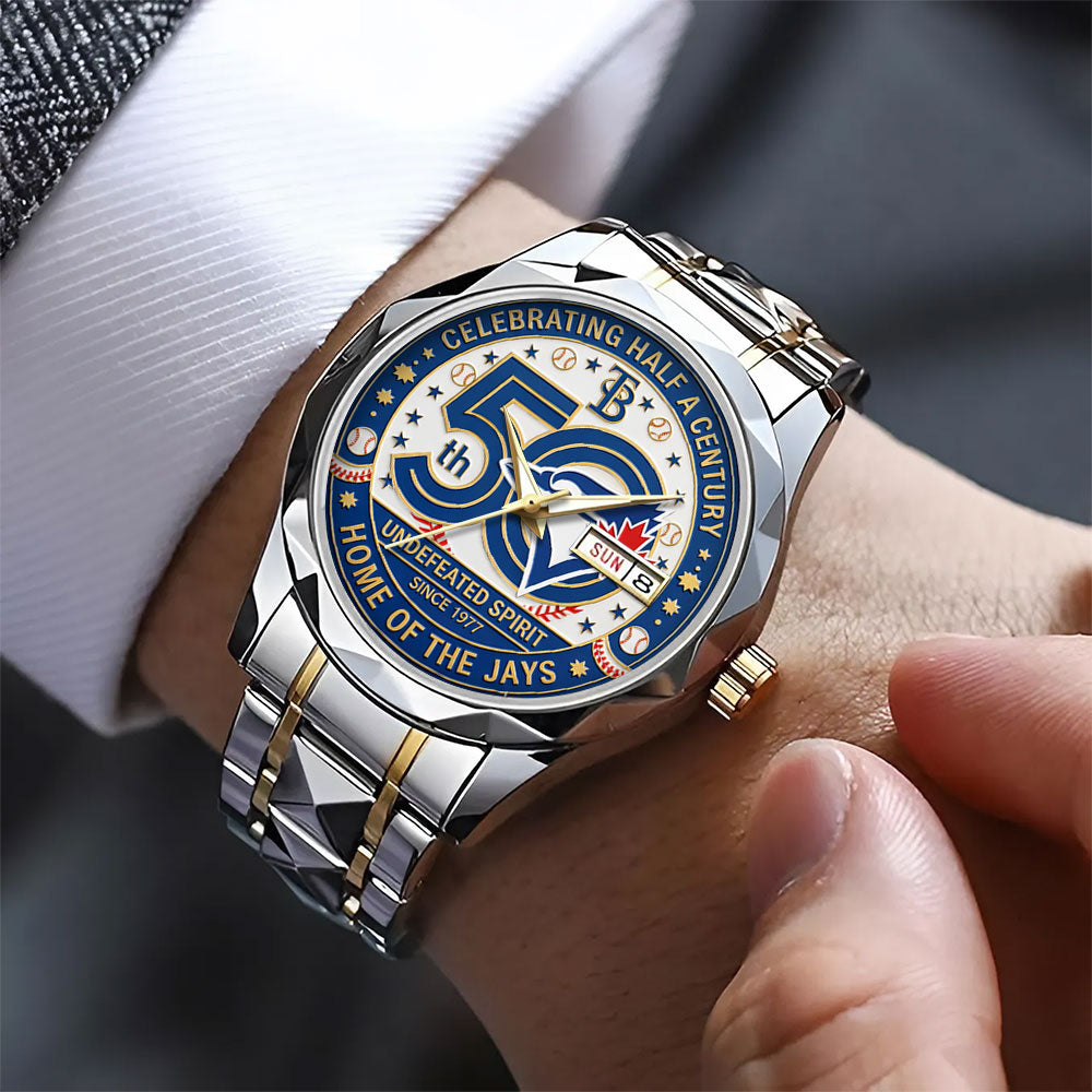 Toronto Blue Jays 50th Anniversary Alloy Luxury Quartz Watch - TANTN21527