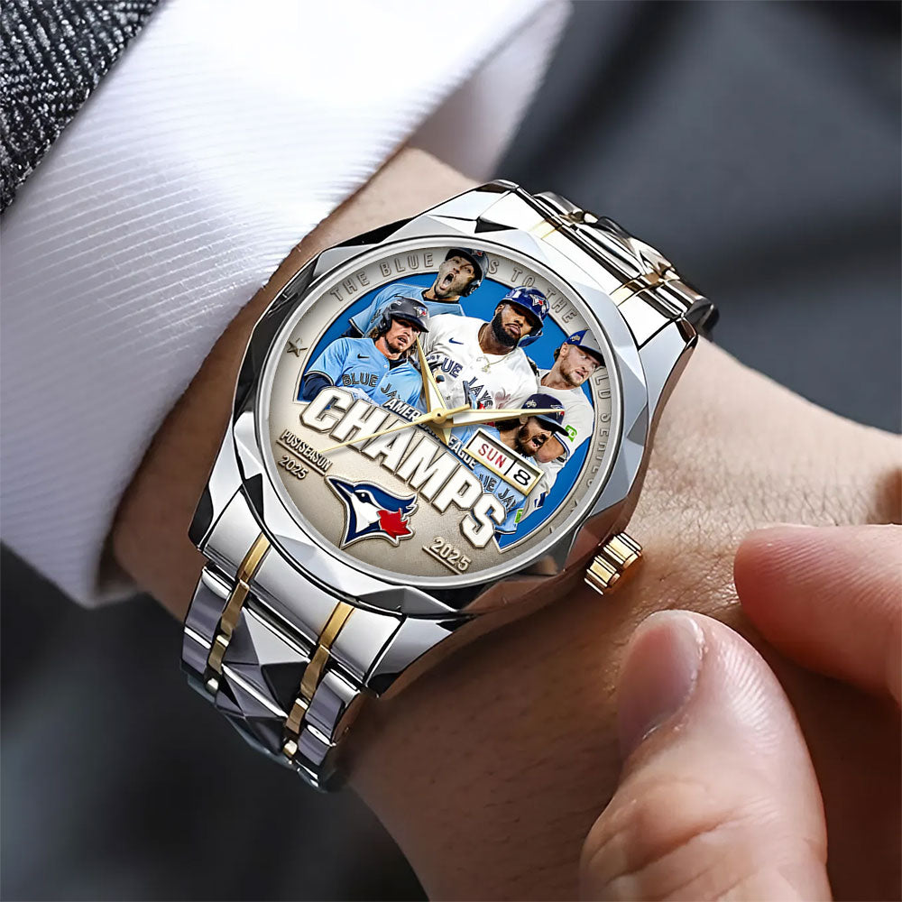 Toronto Blue Jays  2025 American League Champions Alloy Luxury Quartz Watch - TANTN17711