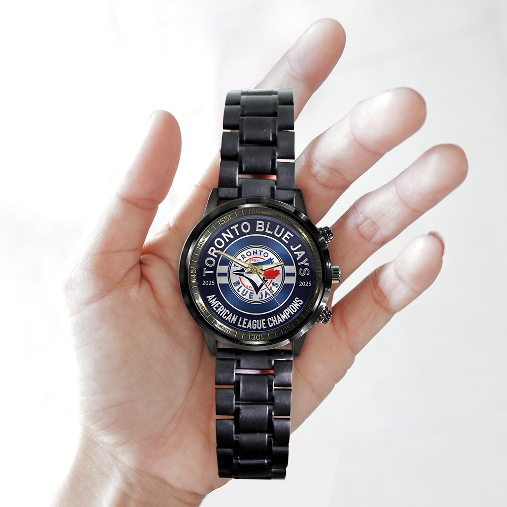 Toronto Blue Jays Black Stainless Steel Watch - TMTHU1939