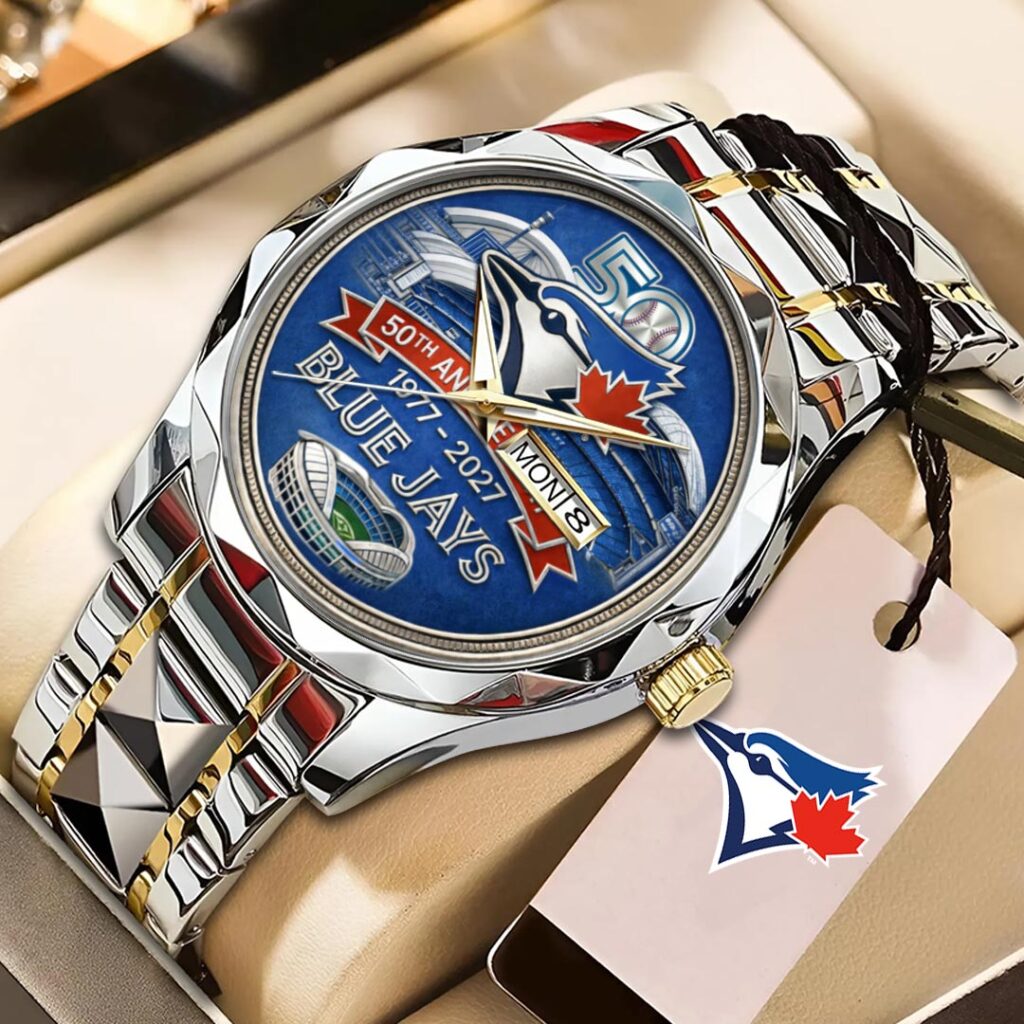 Toronto Blue Jays 50th Anniversary Alloy Luxury Quartz Watch - HOATT15850