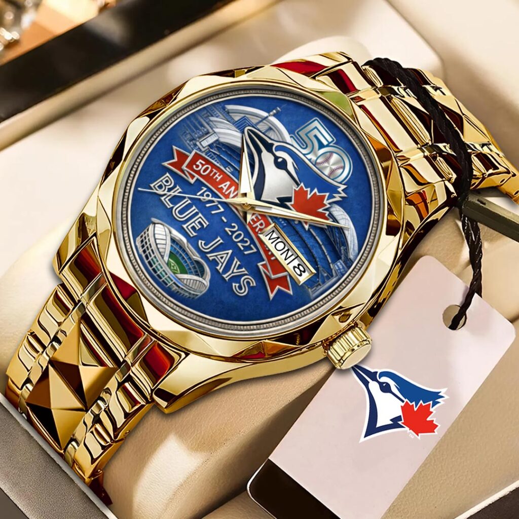 Toronto Blue Jays 50th Anniversary Alloy Luxury Quartz Watch - HOATT15850