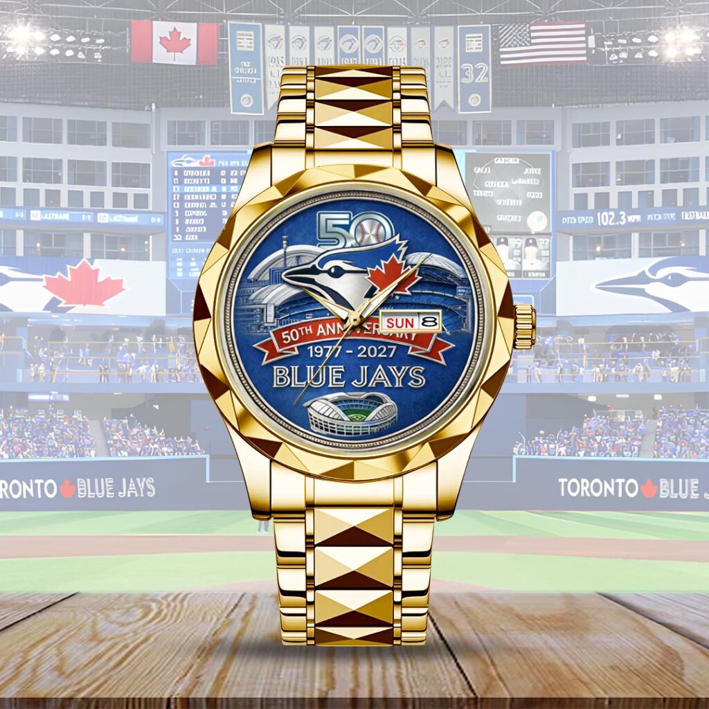 Toronto Blue Jays 50th Anniversary Alloy Luxury Quartz Watch - HOATT15850