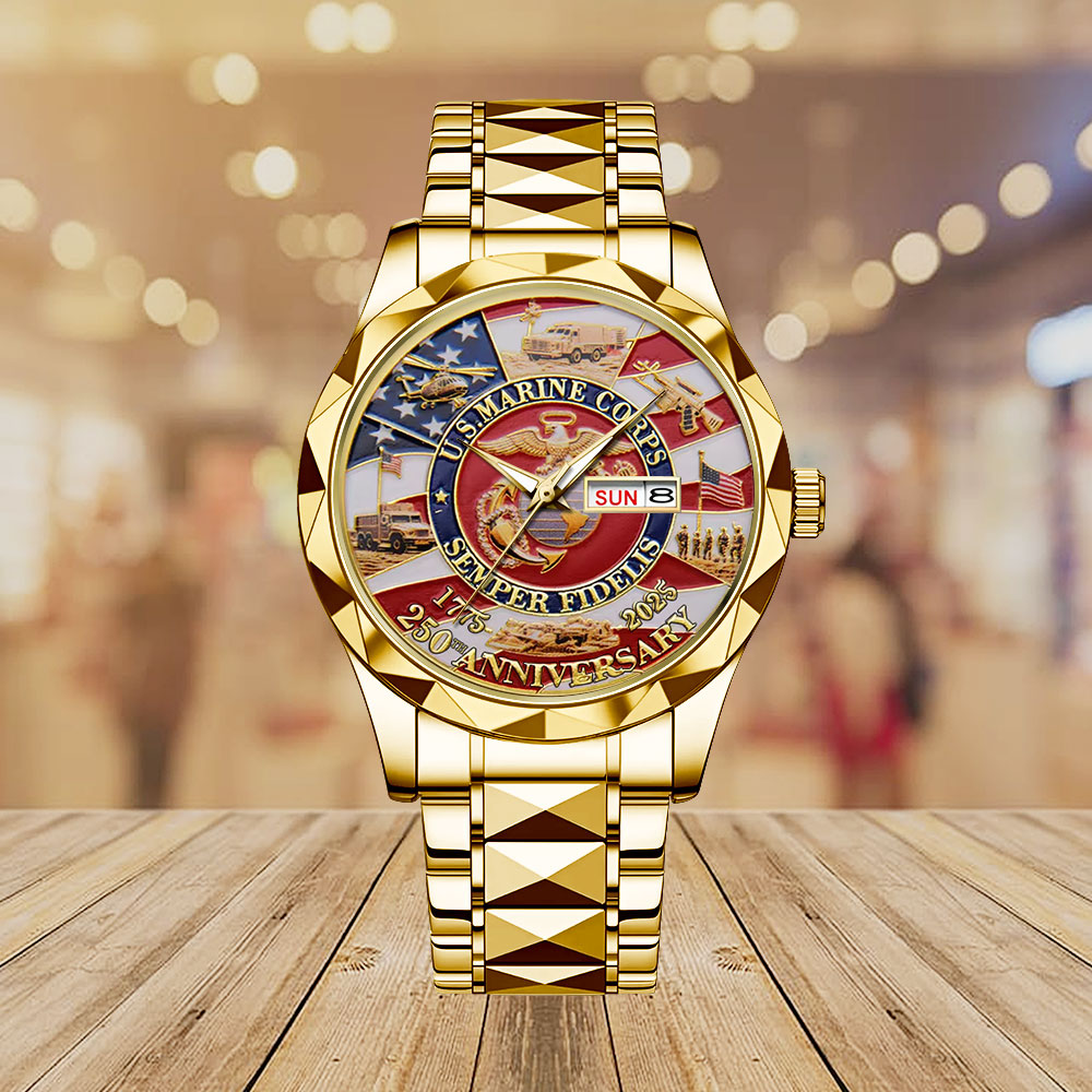 US Marine Corps 250th Anniversary Alloy Luxury Quartz Watch - MAITM12641