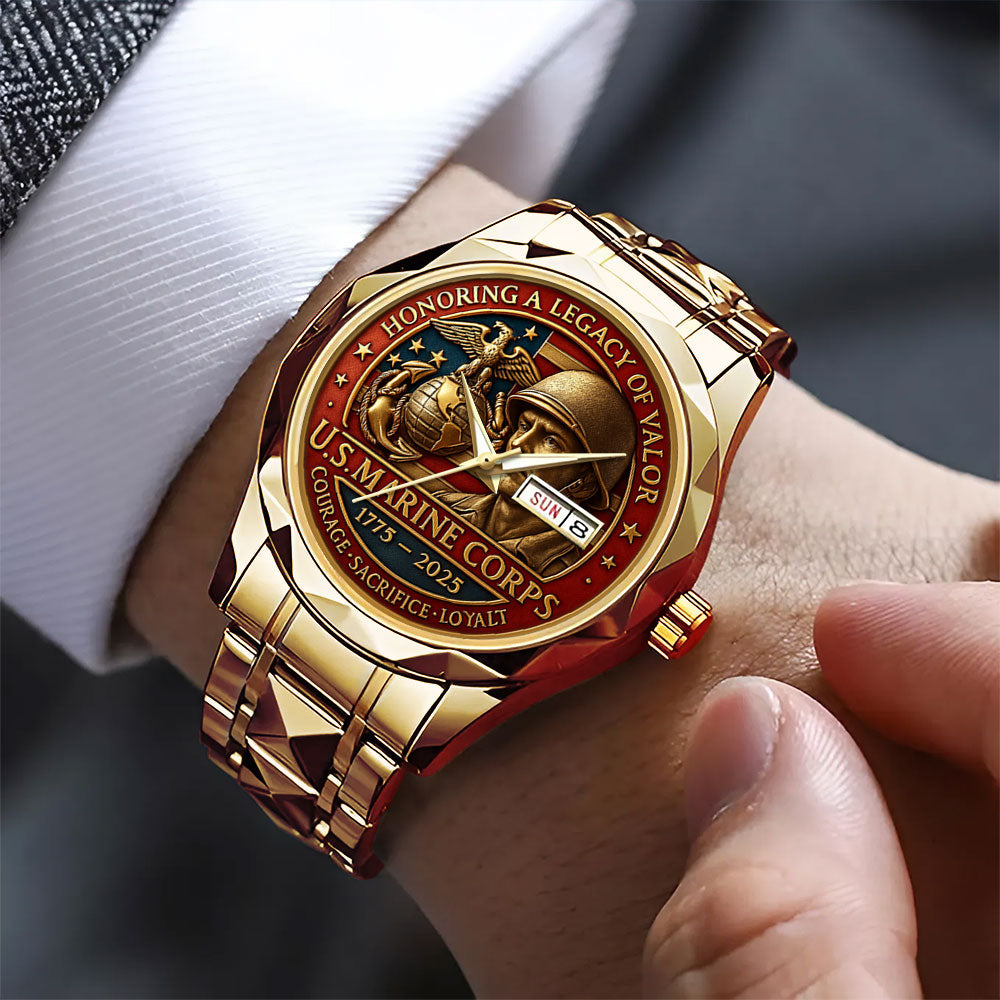 US Marine Corps Alloy Luxury Quartz Watch - MAITM 12529
