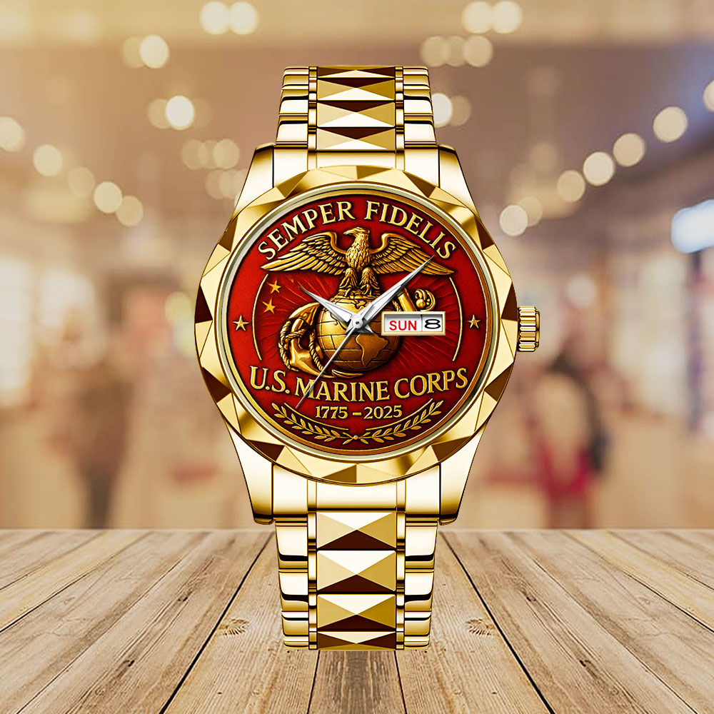 US Marine Corps Alloy Luxury Quartz Watch - MAITM 12532