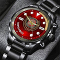US Marine Corps Black Stainless Steel Watch - MAITM 12199